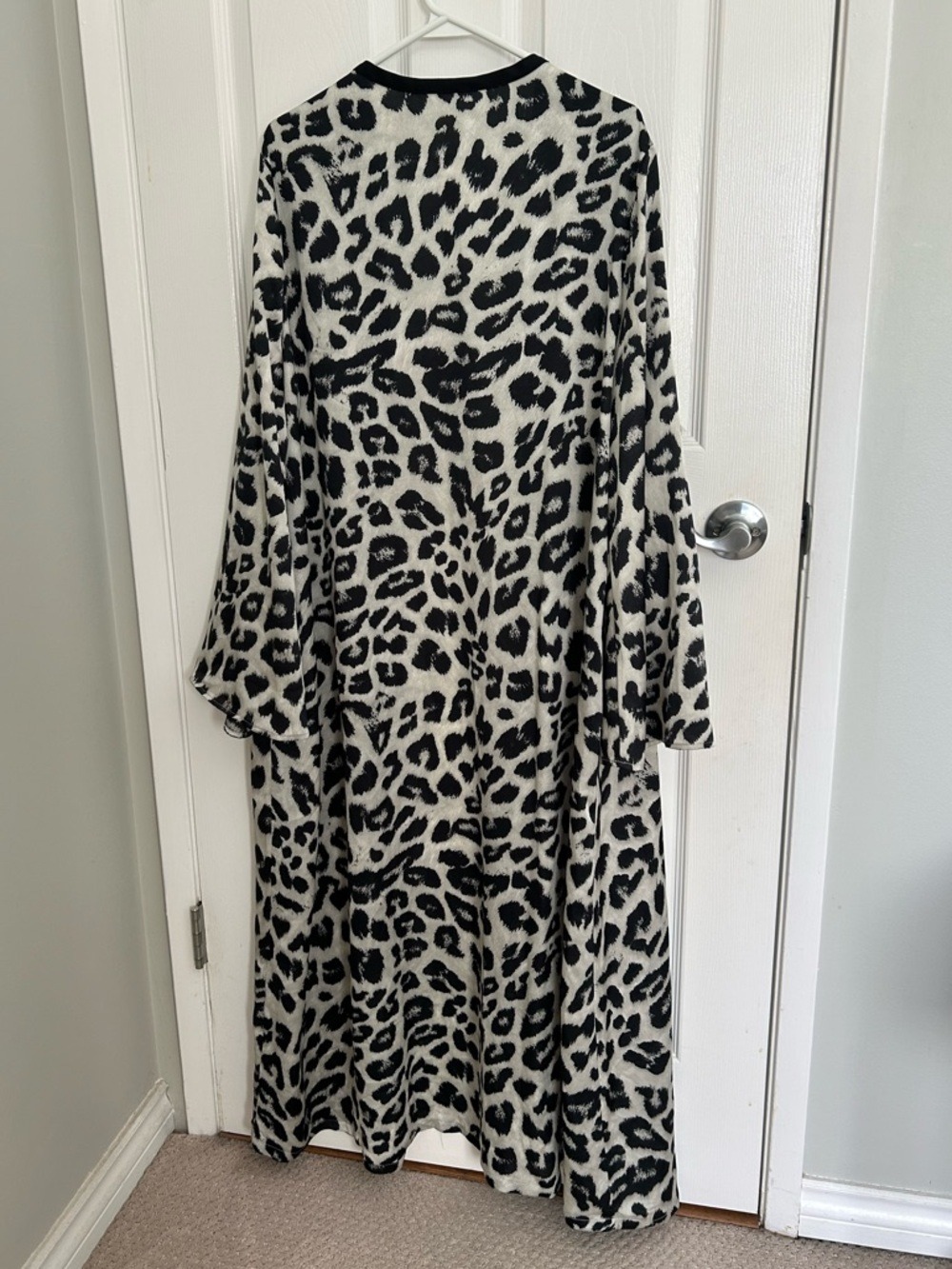 Luna Animal Print Black & White Kimono, Size Small. - Picture 2 of 6